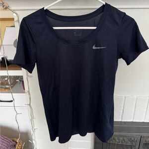 Nike Women's Navy Dri-Fit Short Sleeve Tee